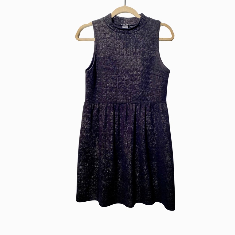 Aqua, Sleeveless Black Glitter/Sparkly Party Dress, Size L